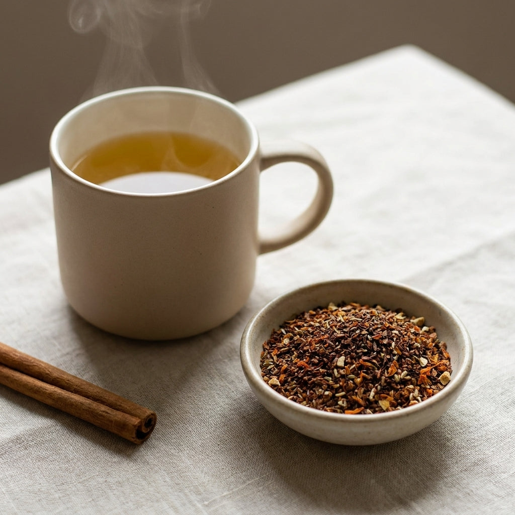 Infusion bio au honeybush et à la cannelle avec bâton de cannelle